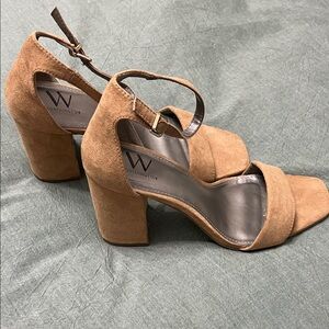 Worthington Women's Brown Suede Block Heel sandals